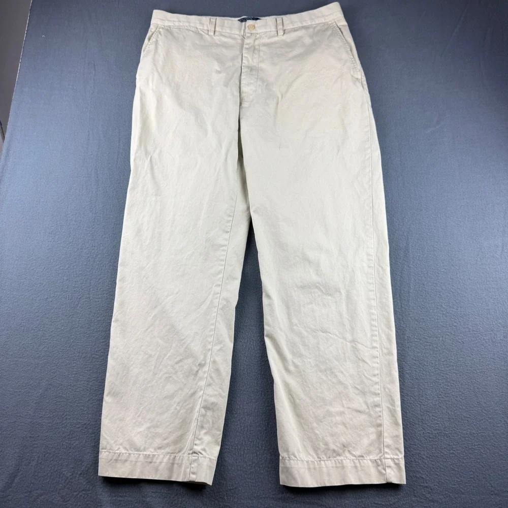 Vintage Polo Ralph Lauren Prospect Pants Men's 36x30 Beige Chino Straight Leg